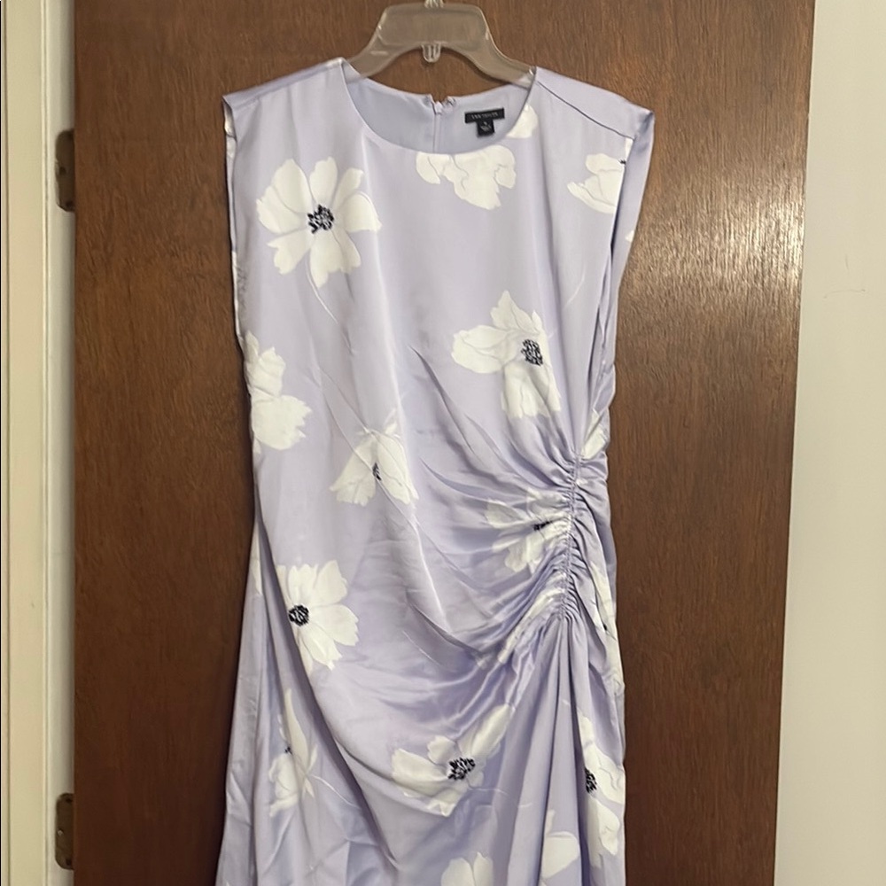 Ann Taylor Purple Sheath Midi Dress for Weddings